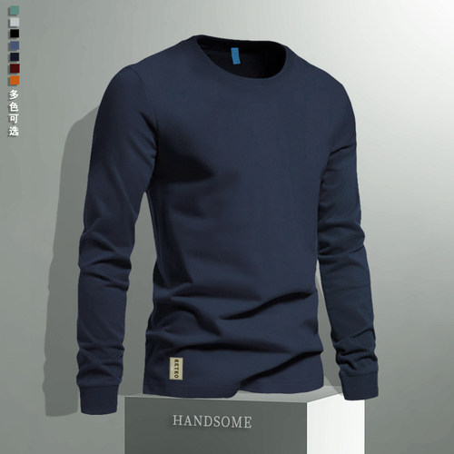 美式复古打底衫纯色秋衣奥温亚