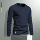 纯色打底衫 美式 t恤男春秋季 纯棉长袖 重磅复古圆领卫衣男上衣 新款