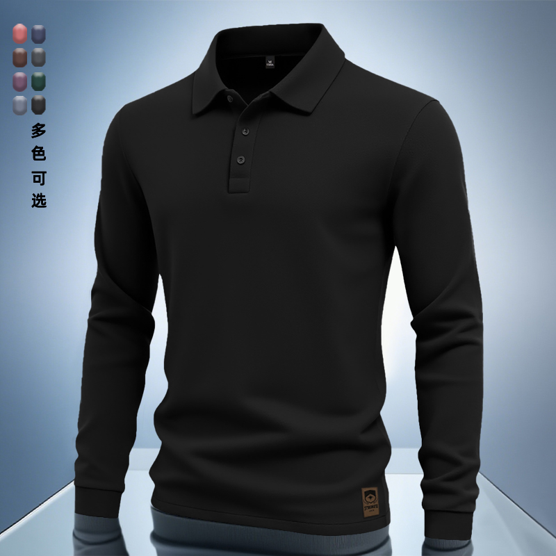 男士翻领POLO衫t恤春秋薄款长袖