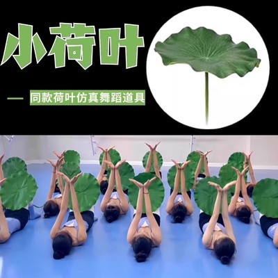 仿真荷叶莲蓬采莲舞蹈入莲间荷花道具儿童跳舞表演带杆子荷花舞蹈