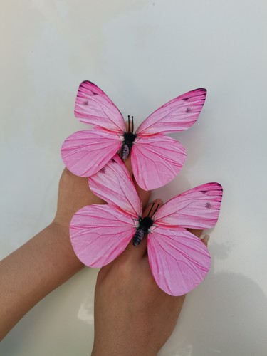 梁老师舞蹈蝶韵原版手指舞粉色指环蝴蝶手指小蝴蝶舞蹈道具纸蝴蝶