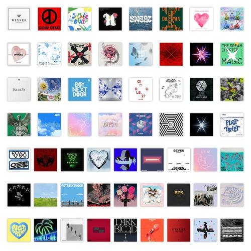 236kpop专辑封面男女团混搭贴纸爱豆高颜值装饰桌面手账素材