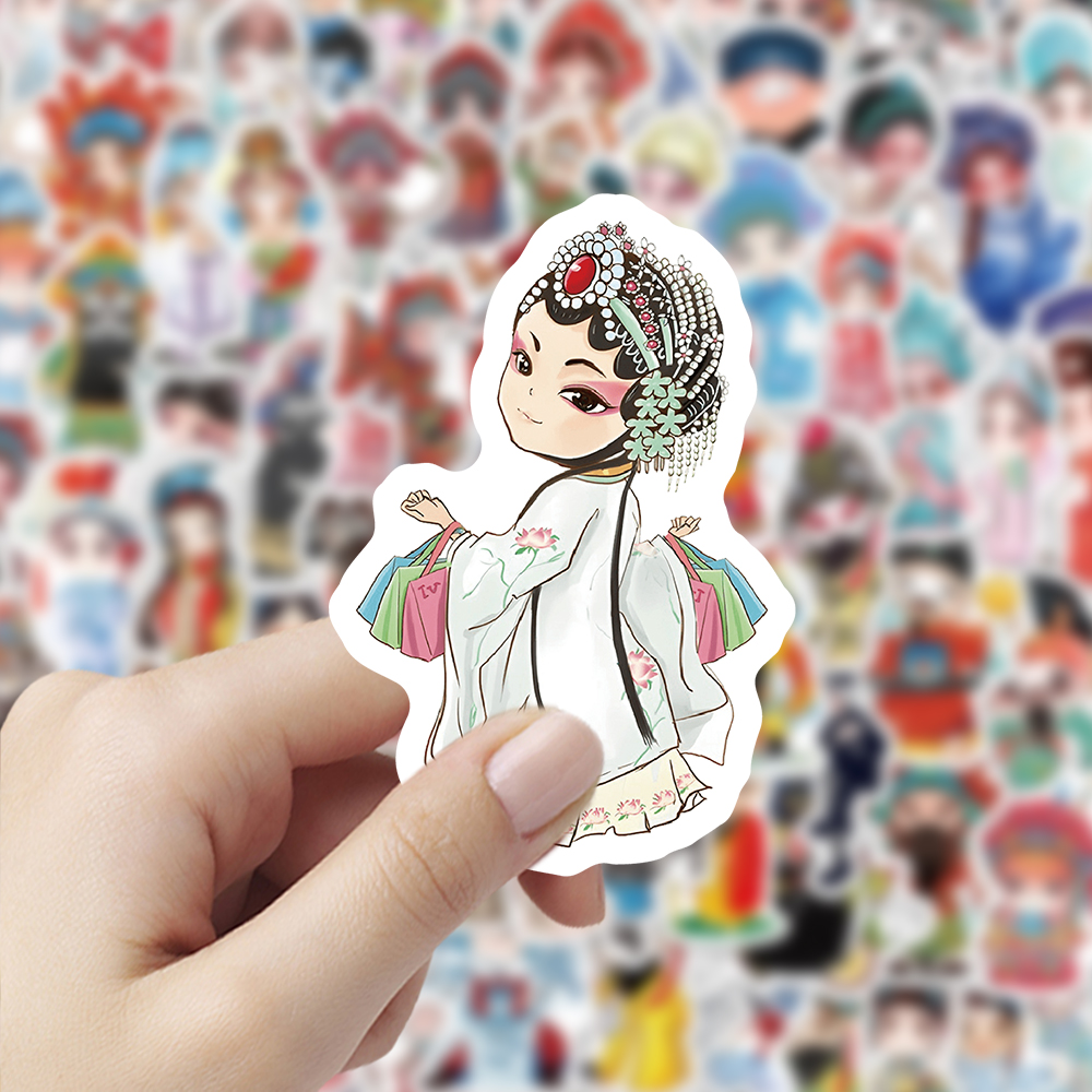 戏曲人物生旦净丑角贴纸