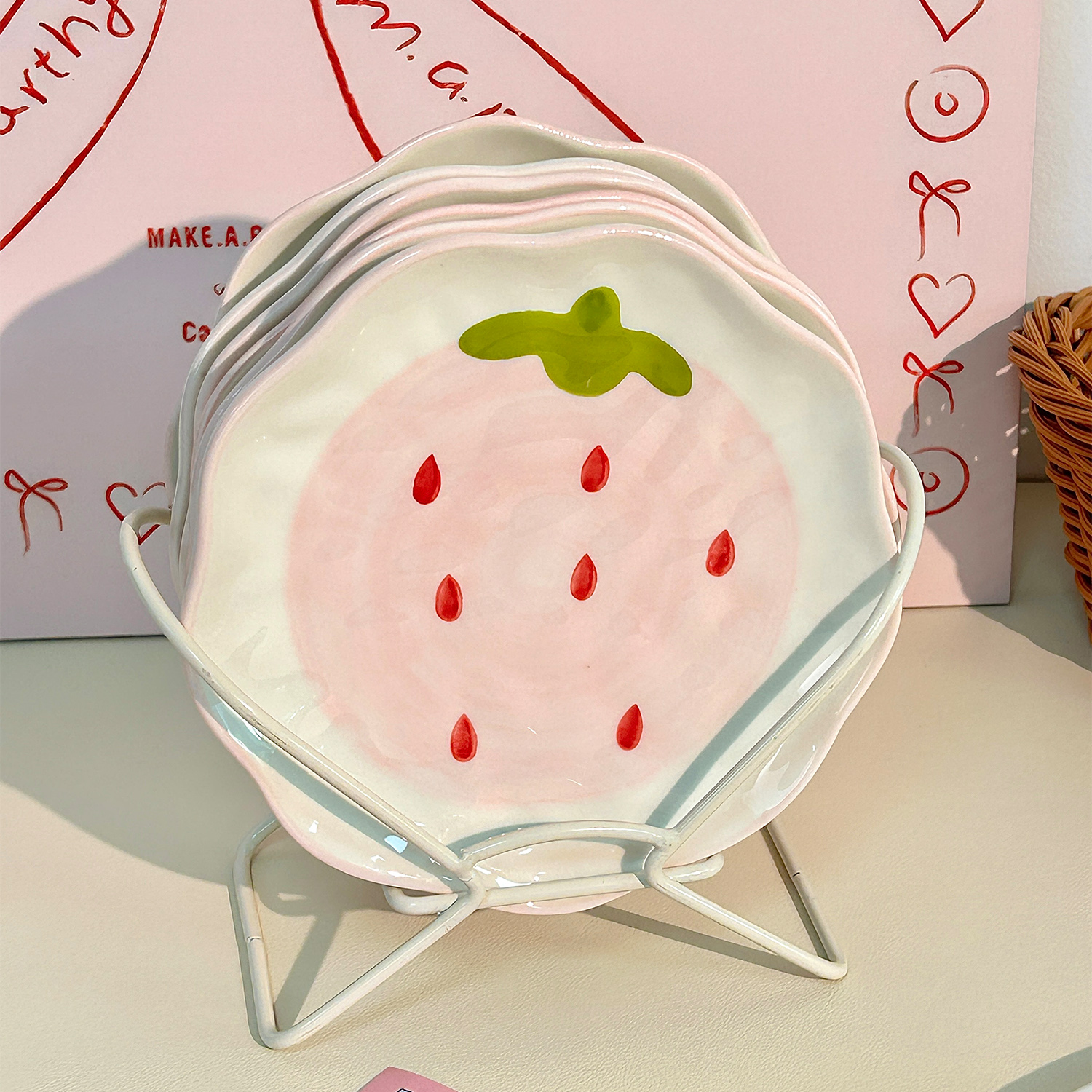 可爱陶瓷吐骨碟骨头盘碟家用小菜碟小盘子小碟子蘸料碟餐桌垃圾盘