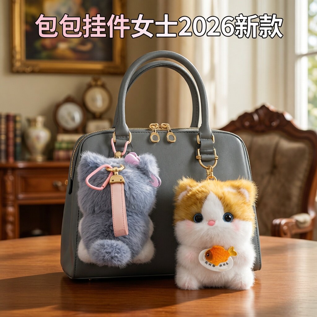 包包挂件女士2026新款可爱小玩偶解压桌伴公仔毛绒挂件钥匙扣挂饰