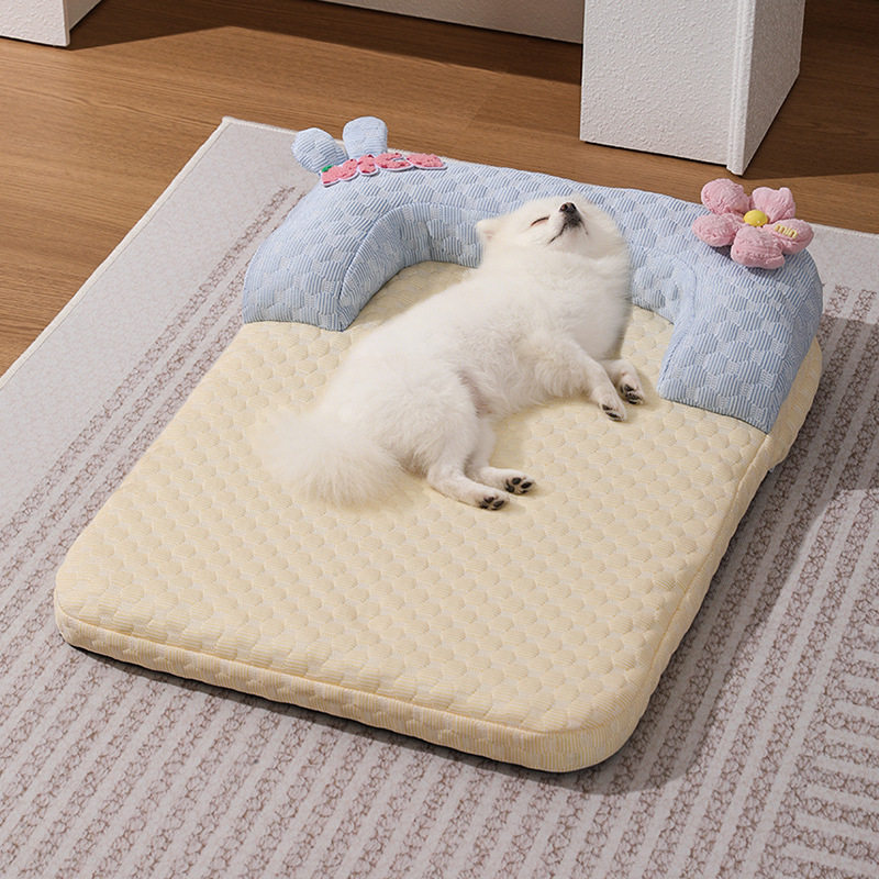 狗窝夏日新式狗狗睡觉的窝小型犬比熊泰迪凉感狗床四季通用可拆洗