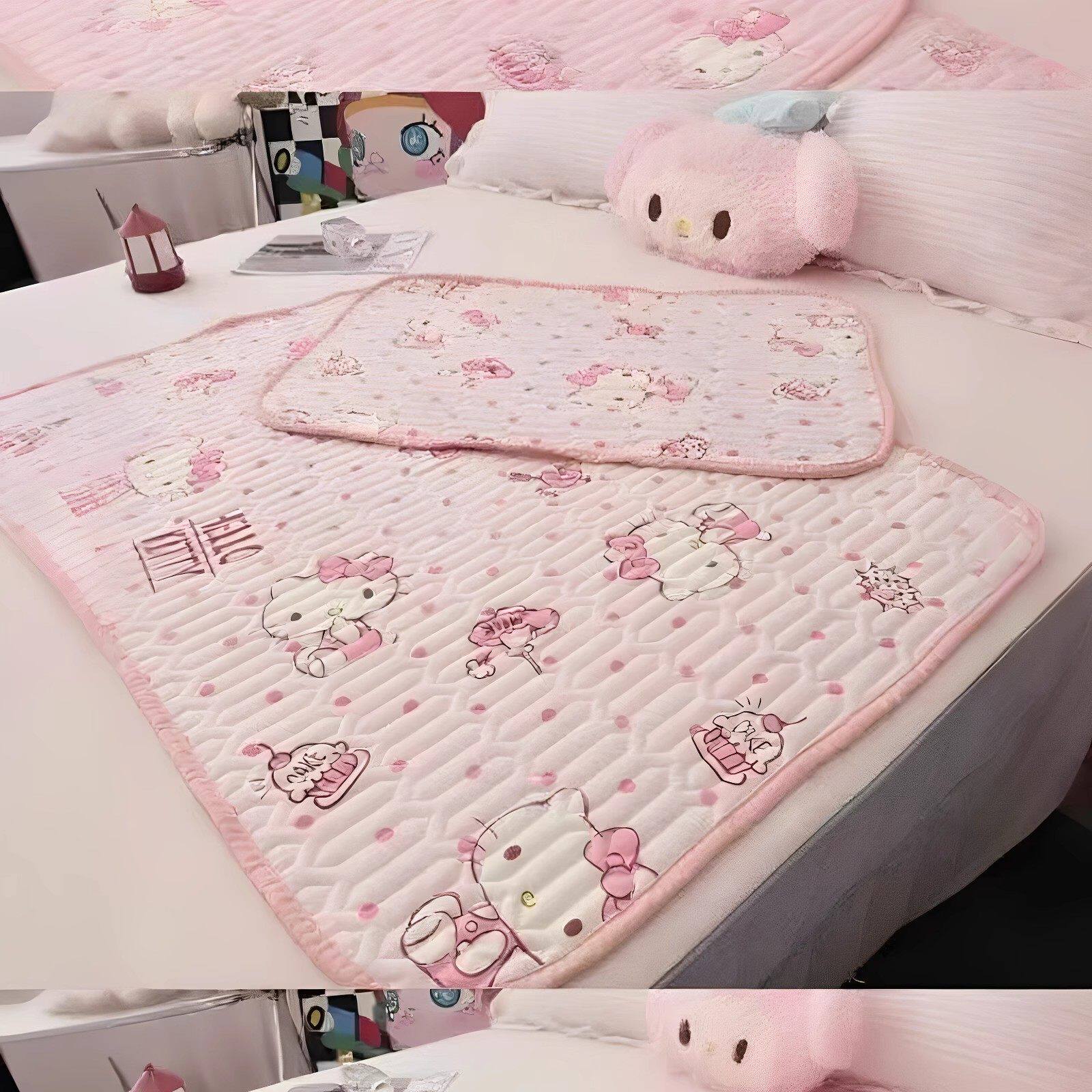 【姨妈期睡觉好物】hello Kitty姨妈垫女生宿舍防滑亲肤隔尿薄垫