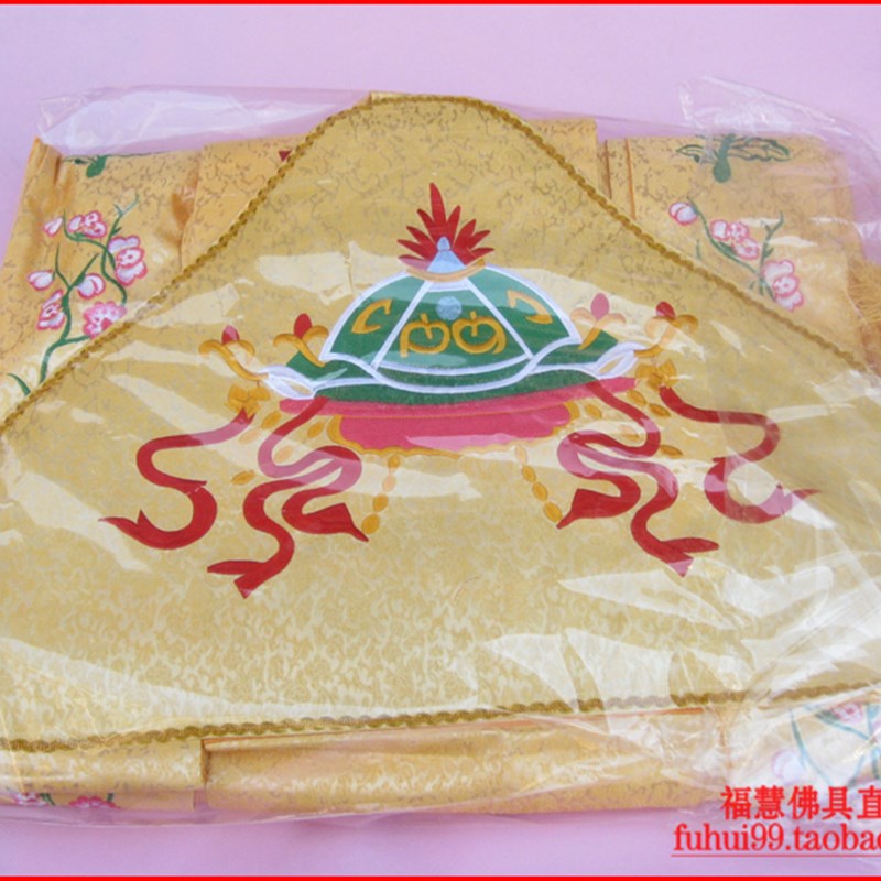 速发禅修用品法器佛具僧服僧衣水陆画水陆法会暗花布12米双面水陆