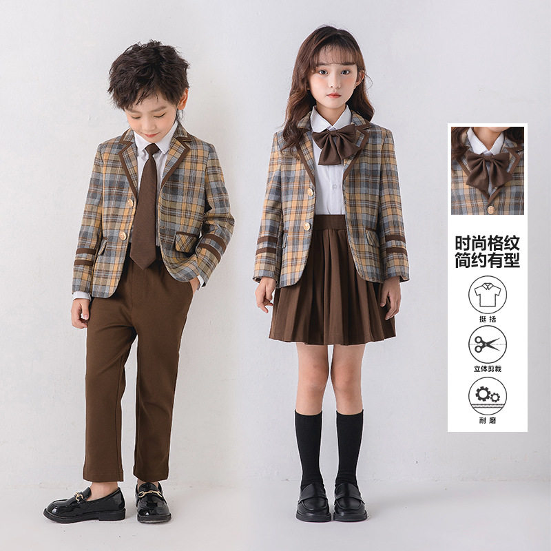 男童女童春秋冬制服校服套装英伦风小学生幼儿园男女童学院风西装