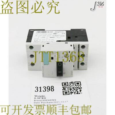 供应31398 电机保护电路支架63A3RV1011-1GA10