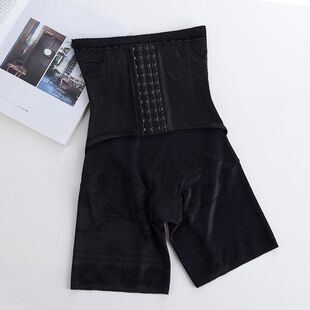 薄款高腰收腹裤加强排扣塑身产后收腹美体裤加大码束身内裤安全裤