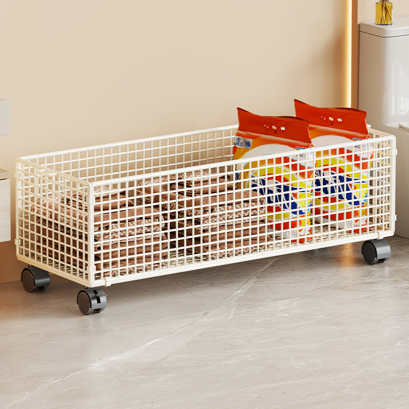 速发卫生间铁储置物架洗衣用品艺物架洗手间落地卡扣式浴室脏衣收