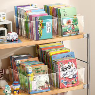 速发书架桌面床头柜上放的透收纳小明迷你置物架亚克本儿童绘力架