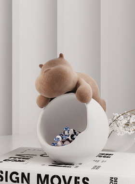 速发创意玄入户门口纳收狗关摆件轻奢高档鞋柜家用客厅高级装饰品