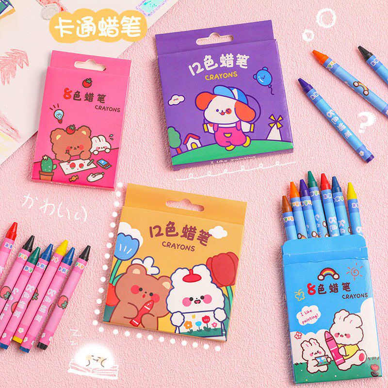 速发不脏手蜡笔幼儿园儿童专用宝宝画笔可水洗不掉色不粘手油画棒