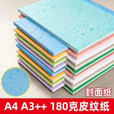 A4/A3++彩色皮纹纸封面纸180g