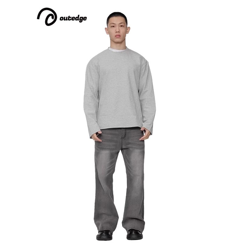 VESUS水洗宽松直筒阔腿牛仔裤