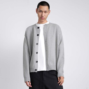 【现货秒发！】Outedge圆领外套针织开衫毛衣慵懒