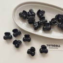 黑色蝴蝶结小抓夹公主头侧边小号发卡碎发刘海夹子 外贸高货