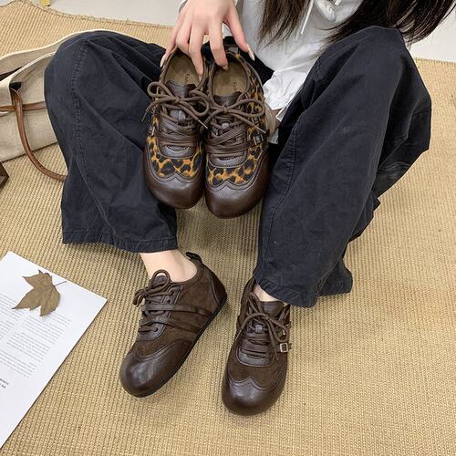 4cm【皮带扣豹纹】内增高德训运动鞋软底阿甘休闲板鞋9-1