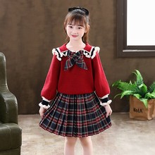 女童春装连衣裙2024秋r冬新款洋气学院风儿童冬款套装冬季裙子大