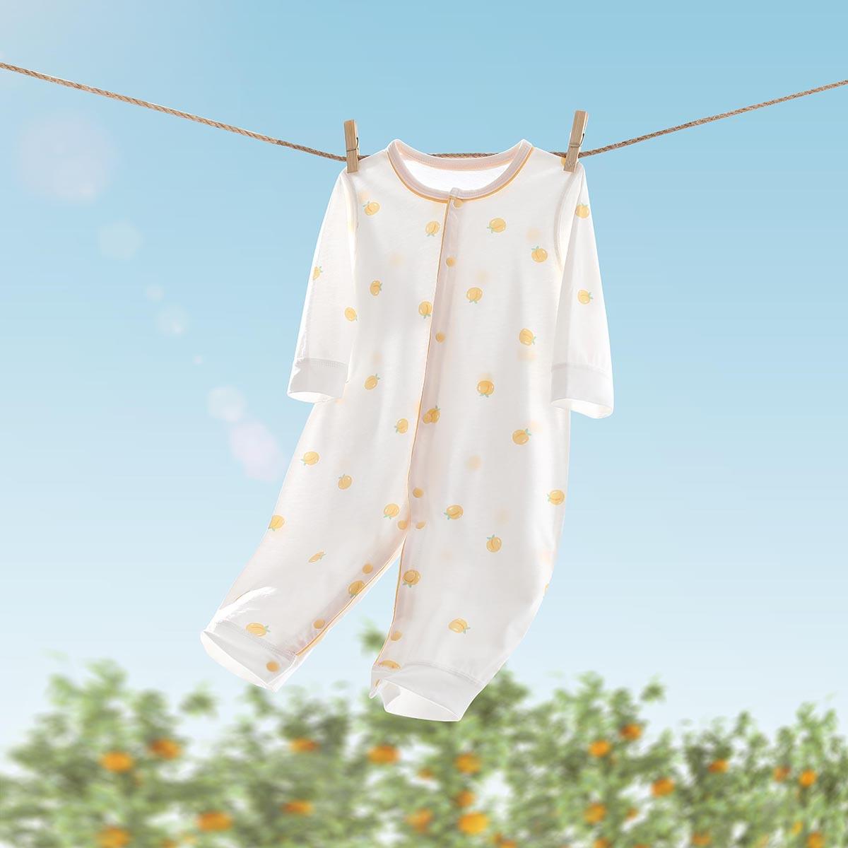 夏季薄款婴儿衣服连体衣a类纯棉长袖空调服衣服宝宝睡衣婴童哈衣