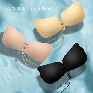 gathered nipple wedding bra silicone drawstring goddess