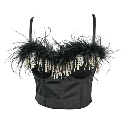 top shaping body stage top tube fishbone tassel beaded top