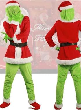 Grinch the Grinch Green Haired Grinch Mask Headgear Party