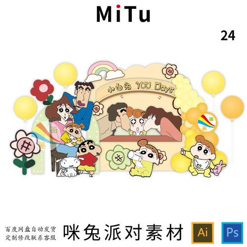 汽车交通主题儿童生日派对布景素材包