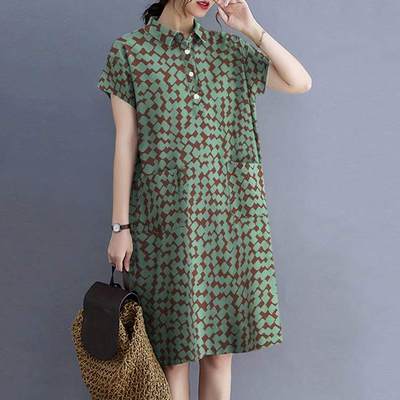 summer new stand collar fashion dress women high street
