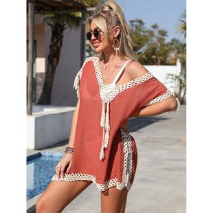straps swimsuit cover loose Bikini and neck with beach