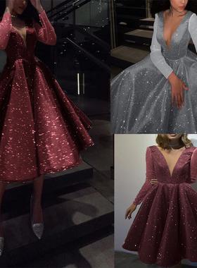 fall elastic winter dresses embellished dress long green