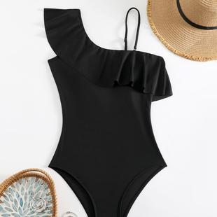 Sexy Bikini Color Swimsuit Solid One Bandeau Piece