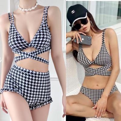 Song single is hell sexy hot spring high waist houndstooth