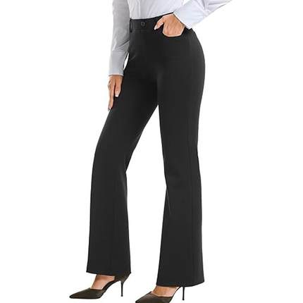 Womens formal with pants pull-on casual work pockets