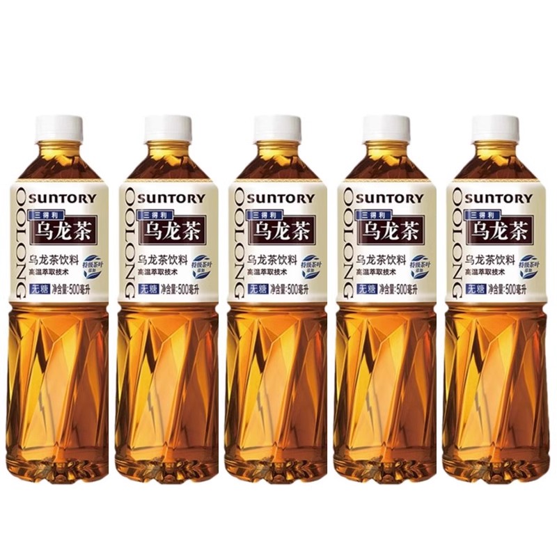 SUNTORY/三得利无糖乌龙茶脂茶饮料口感清爽整箱500ml*5瓶