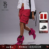 牛仔短裤 男女同款 BAGGY 五分工装 明星同款 R13