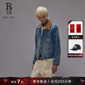 季 复古做旧工装 末甄选 明星同款 修身 R13 短款 风牛仔外套