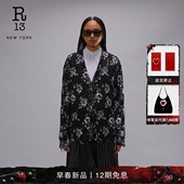 2026早春新品 慵懒休闲个性 复古印花针织衫 R13 毛衣开衫