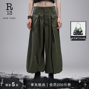 经典 JESSE 美式 工装 R13 风双层腰环设计阔腿灯笼裤 春夏系列