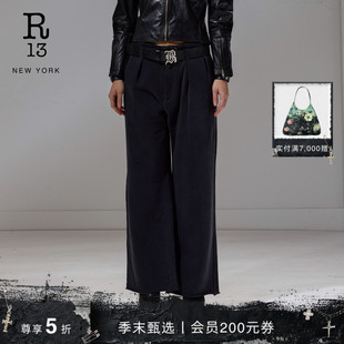 休闲裤 宽松直筒阔腿百搭松弛感长裤 2025秋冬新品 R13