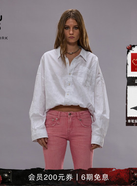 【品牌经典】R13 简约造型交叉式弹力收腰纯棉泡泡衬衫