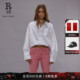 弹力收腰纯棉泡泡衬衫 简约造型交叉式 品牌经典 R13