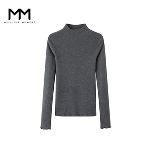 120S针织衫 MM麦檬新品 打底羊毛25秋新款 升级48支精纺羊绒打底