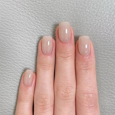 CaoMei Nail【奶霜冰玉】玉脂乳白 纯色美甲手工穿戴甲片指甲贴片