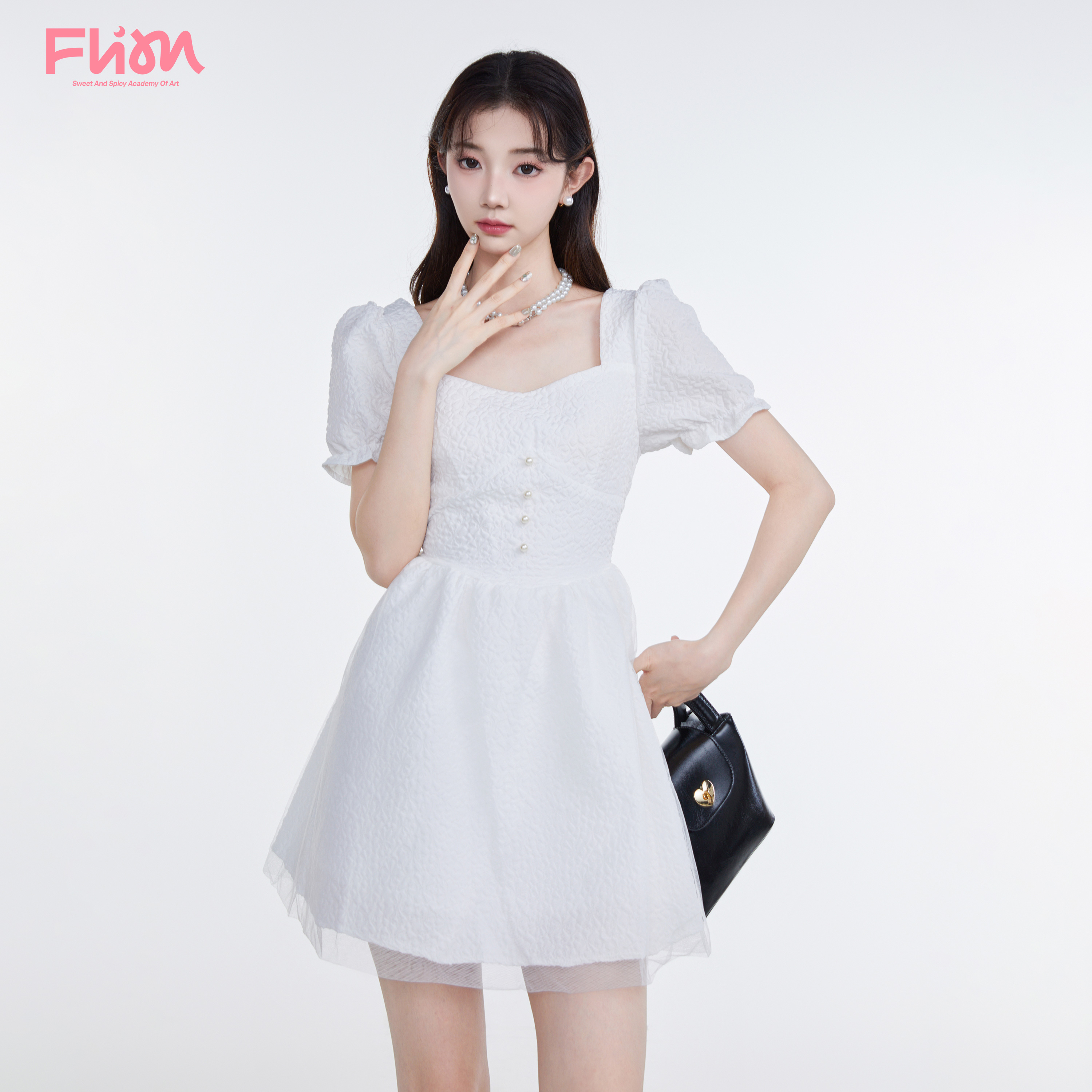 FLIM甜美A字形聚酯纤维纹理