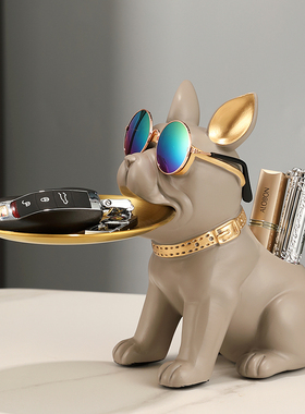 树脂轻奢现代工艺客厅狗狗摆件