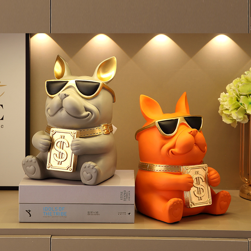 家居狗纸巾盒摆件树脂工艺装饰