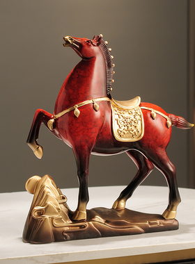 马到成功摆件办公室酒柜装饰品